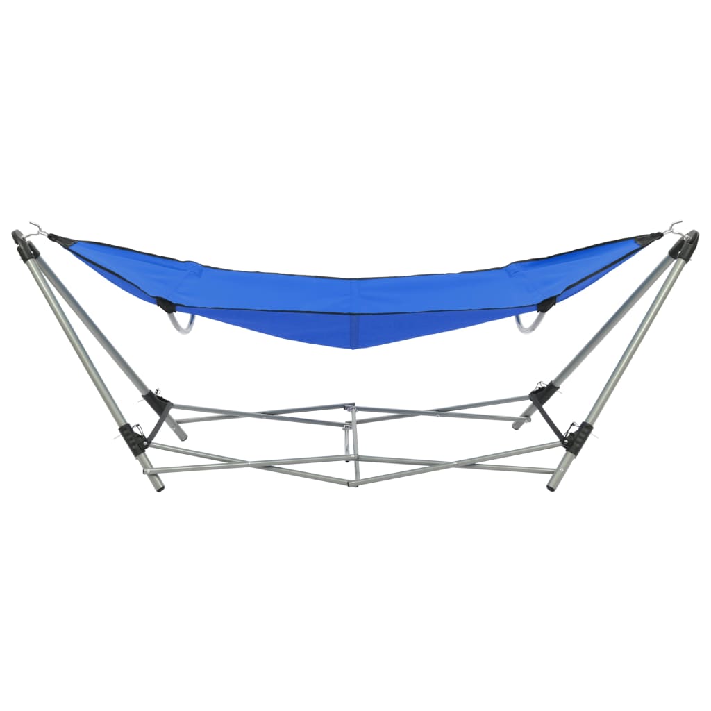 vidaXL Hamac avec support pliable Bleu