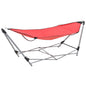 vidaXL Hamac avec support pliable Rouge