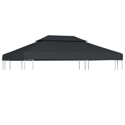 vidaXL Toile de belvédère 2 niveaux 310 g/m² 4 x 3 m Anthracite