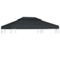 vidaXL Toile de belvédère 2 niveaux 310 g/m² 4 x 3 m Anthracite