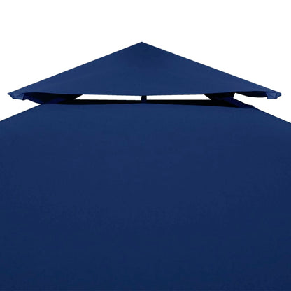 vidaXL Toile supérieure de belvédère 2 niveaux 310 g/m² 4x3 m Bleu