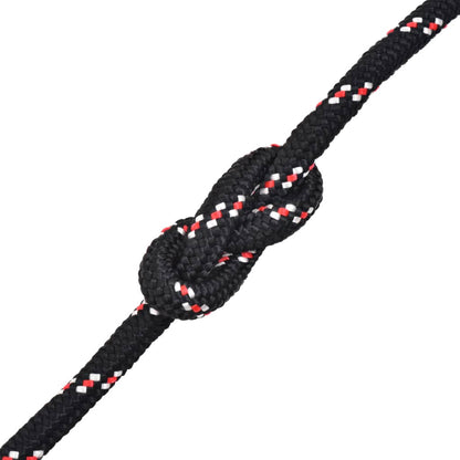 vidaXL Corde de bateau Polypropylène 8 mm 500 m Noir