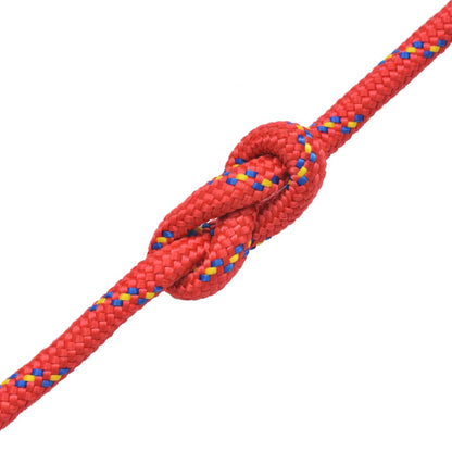 vidaXL Corde de bateau Polypropylène 6 mm 500 m Rouge