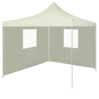 vidaXL Tente pliable avec 2 parois 3 x 3 m Crème