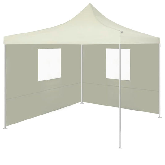 vidaXL Tente pliable avec 2 parois 3 x 3 m Crème