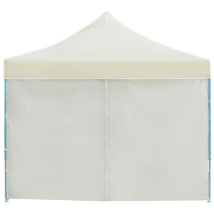 vidaXL Tente de réception pliable avec 8 parois 3x9 m Blanc cassé