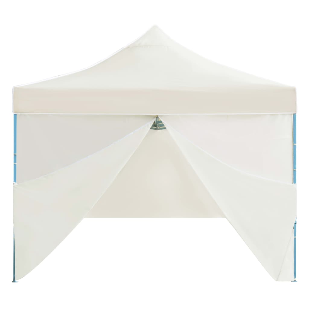 vidaXL Tente de réception pliable avec 8 parois 3x9 m Blanc cassé