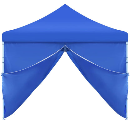 vidaXL Tente de réception pliable avec 8 parois 3x9 m Bleu