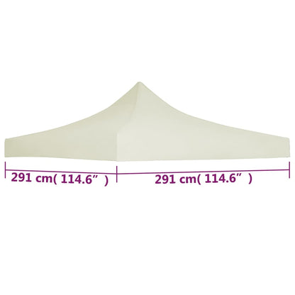 vidaXL Toit de tente de réception 3 x 3 m Crème