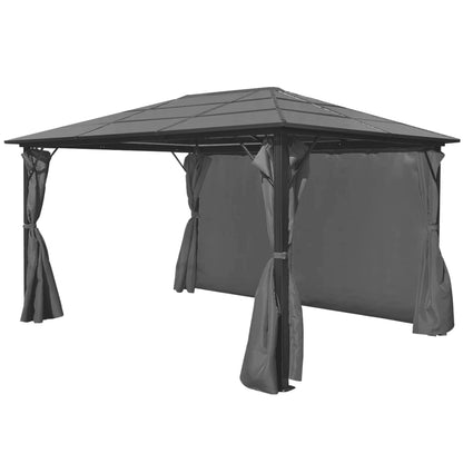 vidaXL Chapiteau avec rideau Anthracite Aluminium 400 x 300 cm