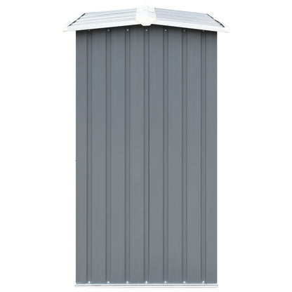 vidaXL Abri de stockage de bois Acier galvanisé 330x92x153 cm Gris
