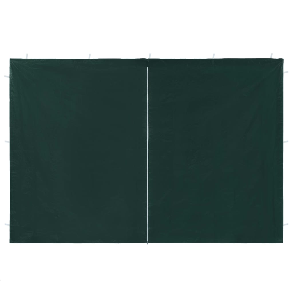 vidaXL Paroi de tente réception 2 pcs avec fermeture éclair PE Vert