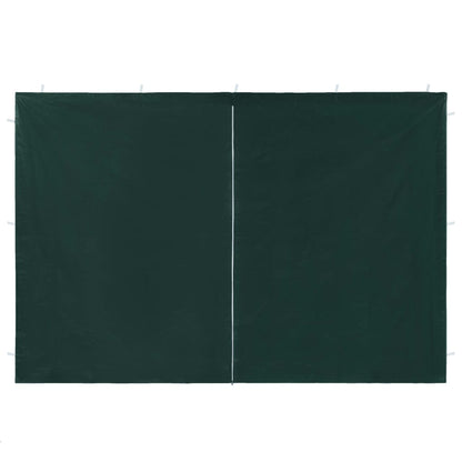 vidaXL Paroi de tente réception 2 pcs avec fermeture éclair PE Vert