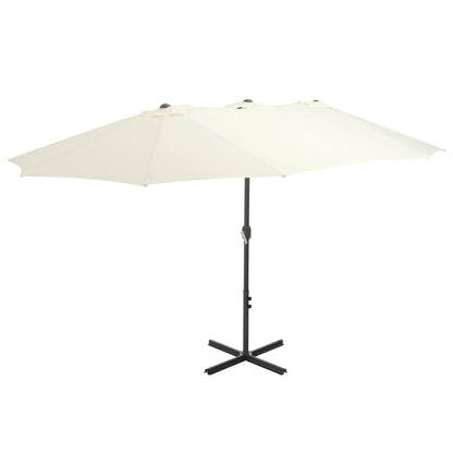vidaXL Parasol d'extérieur et poteau en aluminium 460 x 270 cm Sabe