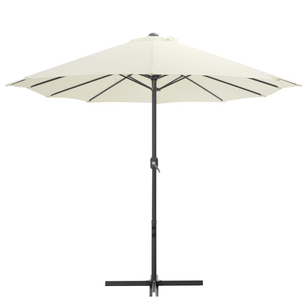 vidaXL Parasol d'extérieur et poteau en aluminium 460 x 270 cm Sabe