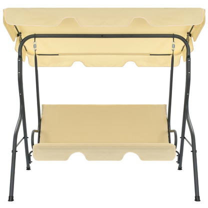 vidaXL Balancelle de jardin Blanc crème 170 x 110 x 153 cm