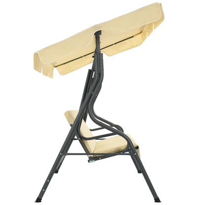vidaXL Balancelle de jardin Blanc crème 170 x 110 x 153 cm