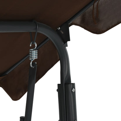 vidaXL Balancelle de jardin Café 170 x 110 x 153 cm