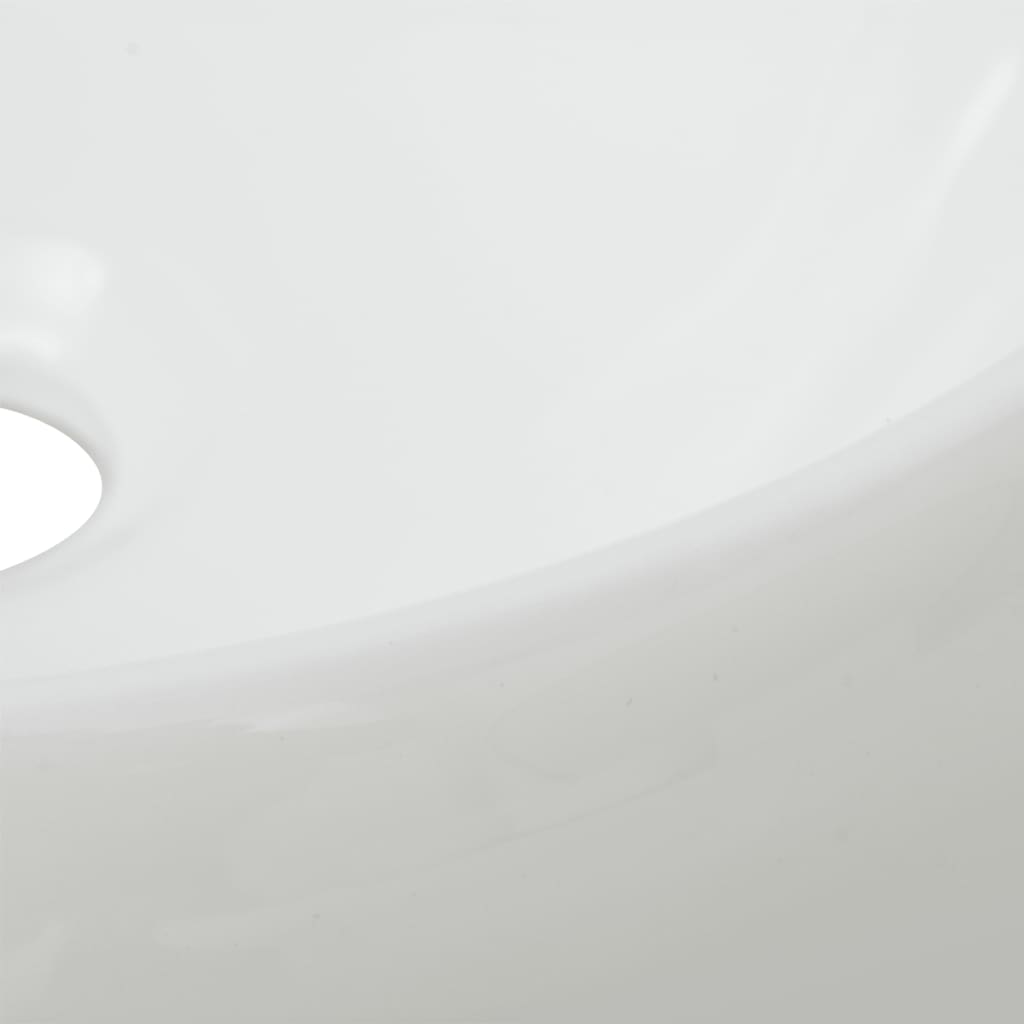 vidaXL Lavabo de salle de bain avec mitigeur Céramique Rond Blanc