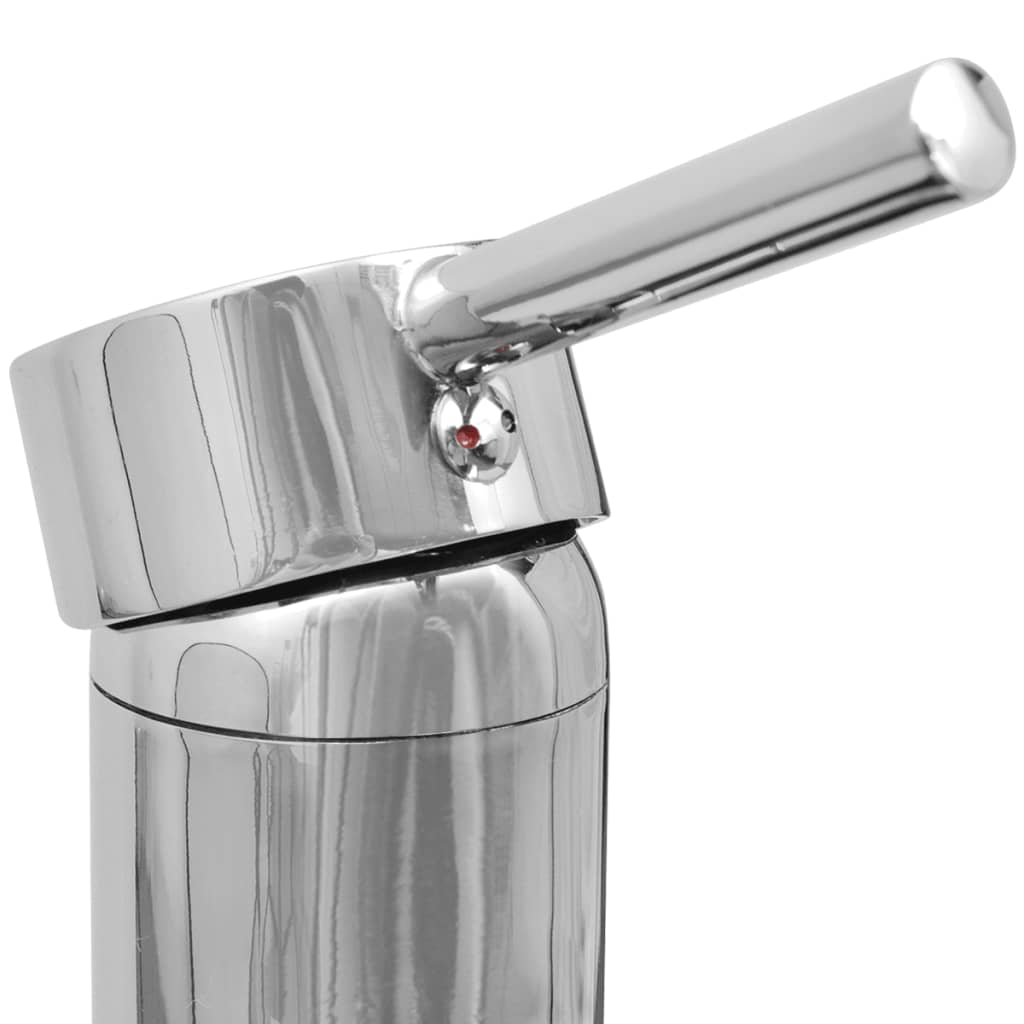vidaXL Lavabo de salle de bain avec mitigeur Céramique Rond Blanc