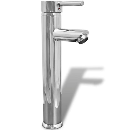 vidaXL Lavabo de salle de bain avec mitigeur Céramique Ovale Blanc