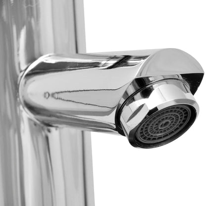 vidaXL Lavabo de salle de bain avec mitigeur Céramique Ovale Blanc