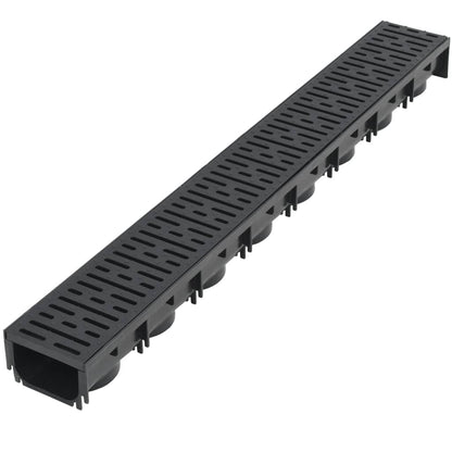 vidaXL Caniveau de drainage 2 pcs Plastique 2 m