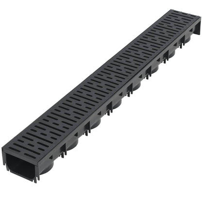 vidaXL Caniveau de drainage 3 pcs Plastique 3 m