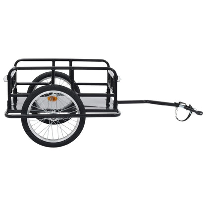 vidaXL Remorque de vélo 130x73x48,5 cm acier noir