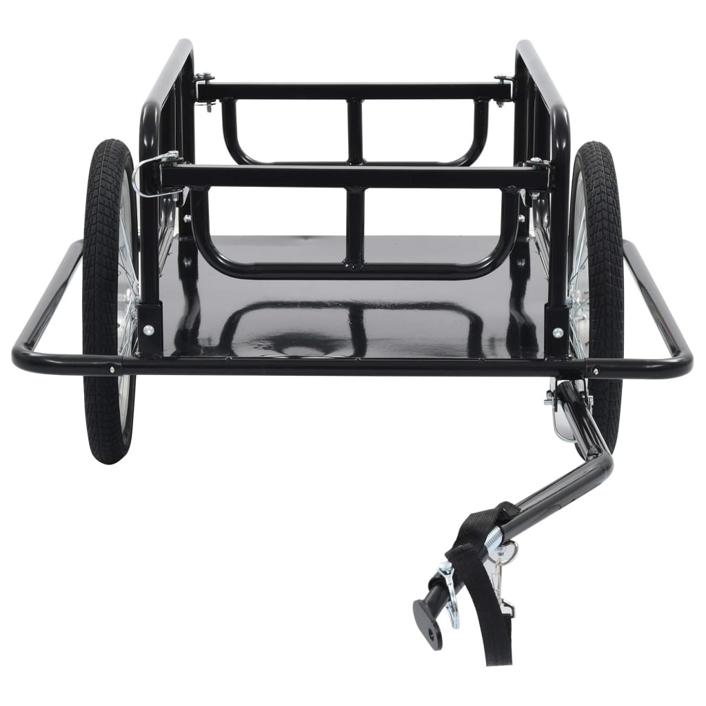 vidaXL Remorque de vélo 130x73x48,5 cm acier noir