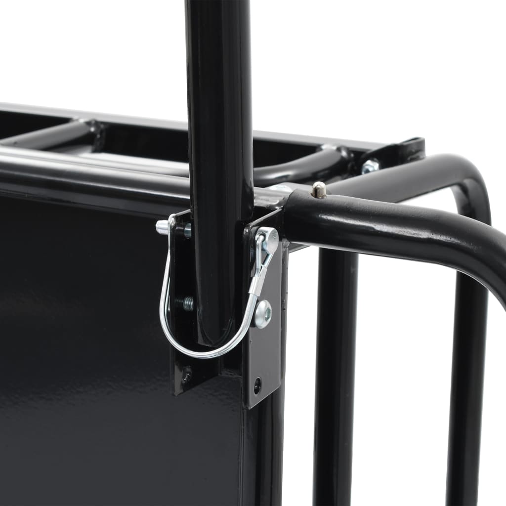 vidaXL Remorque de vélo 130x73x48,5 cm acier noir