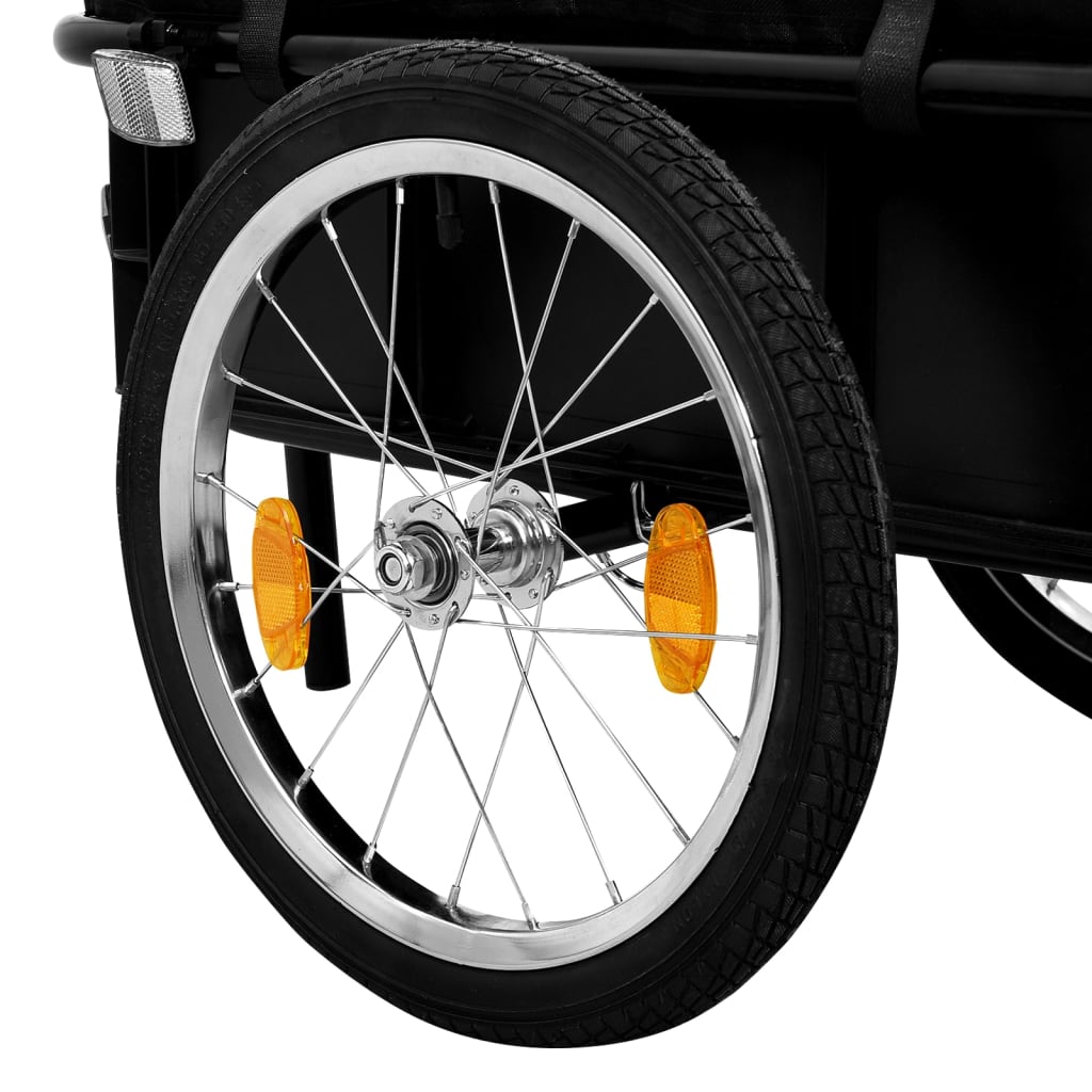 vidaXL Remorque de vélo/chariot à main 155x60x83 cm acier bleu