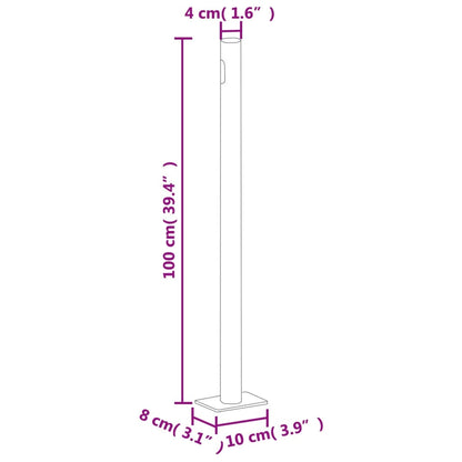 vidaXL Auvent latéral rétractable 160 x 500 cm Rouge