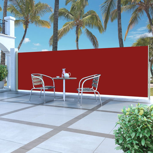 vidaXL Auvent latéral rétractable 160 x 500 cm Rouge