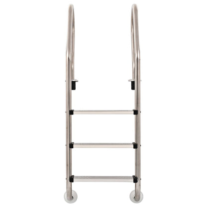 vidaXL Échelle de piscine à 3 échelons Acier inoxydable 304 120 cm