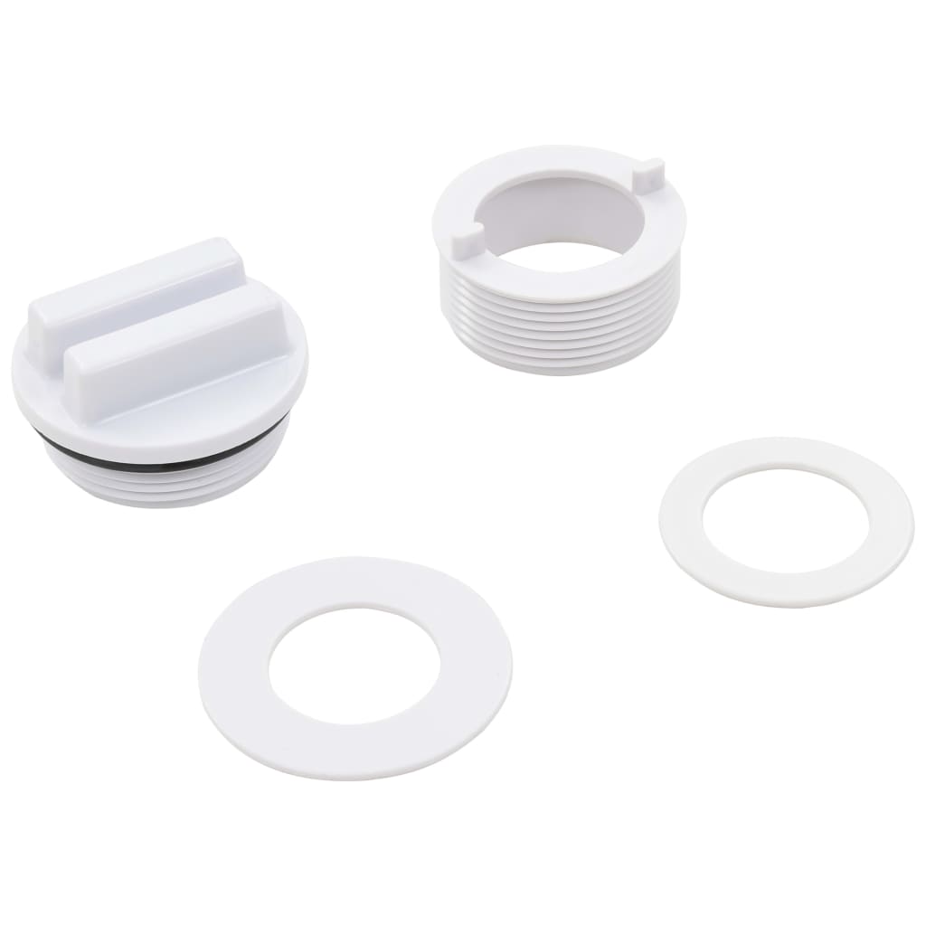 vidaXL Ensemble de fontaine de piscine 13 pcs Blanc