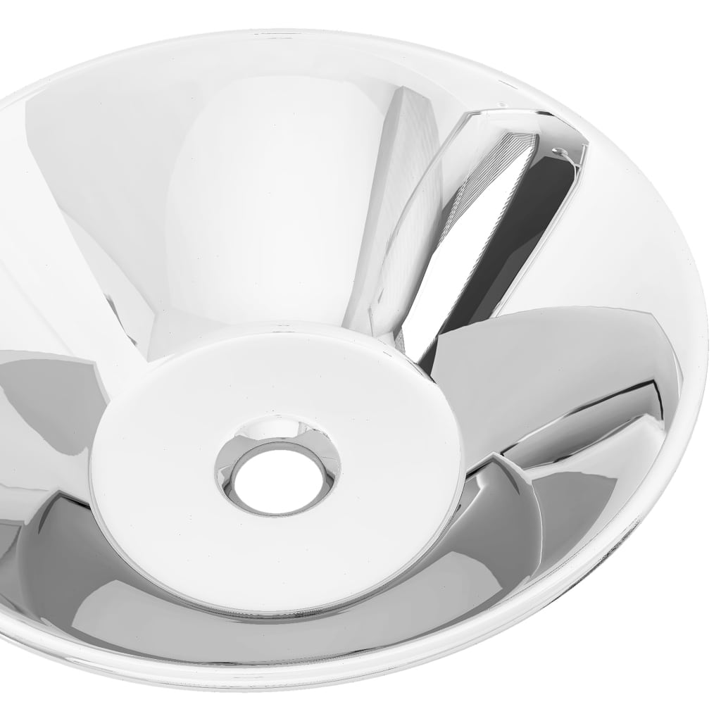 vidaXL Lavabo 42 x 14 cm Céramique Argenté