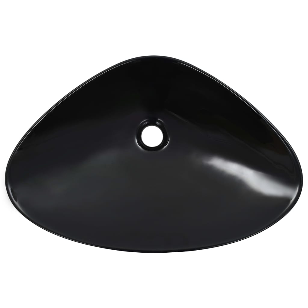 vidaXL Lavabo 58,5 x 39 x 14 cm Céramique Noir