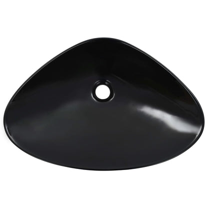 vidaXL Lavabo 58,5 x 39 x 14 cm Céramique Noir
