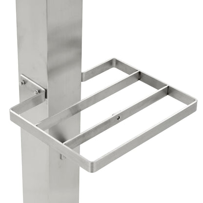 vidaXL Colonne à eau de jardin carrée Acier inoxydable 95 cm
