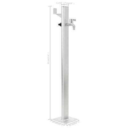 vidaXL Colonne à eau de jardin Aluminium 95 cm