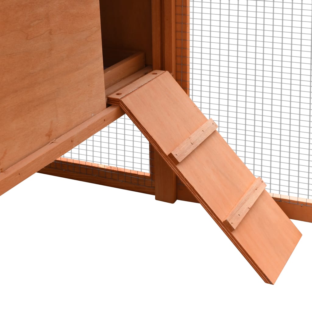 vidaXL Poulailler Bois de pin massif et sapin 170x81x110 cm