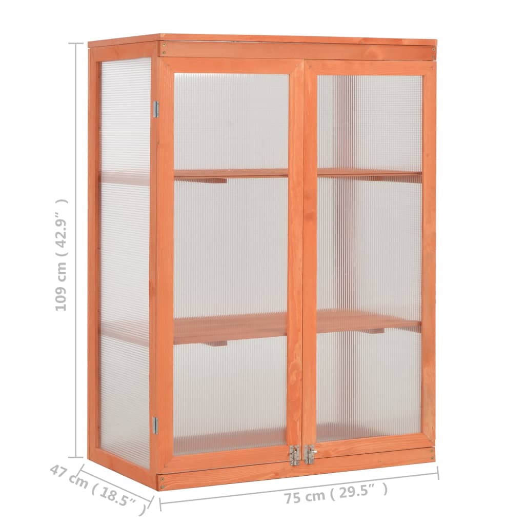 vidaXL Serre Bois 75x47x109 cm