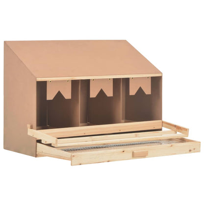 vidaXL Pondoir 3 compartiments 93x40x65 cm Pinède solide