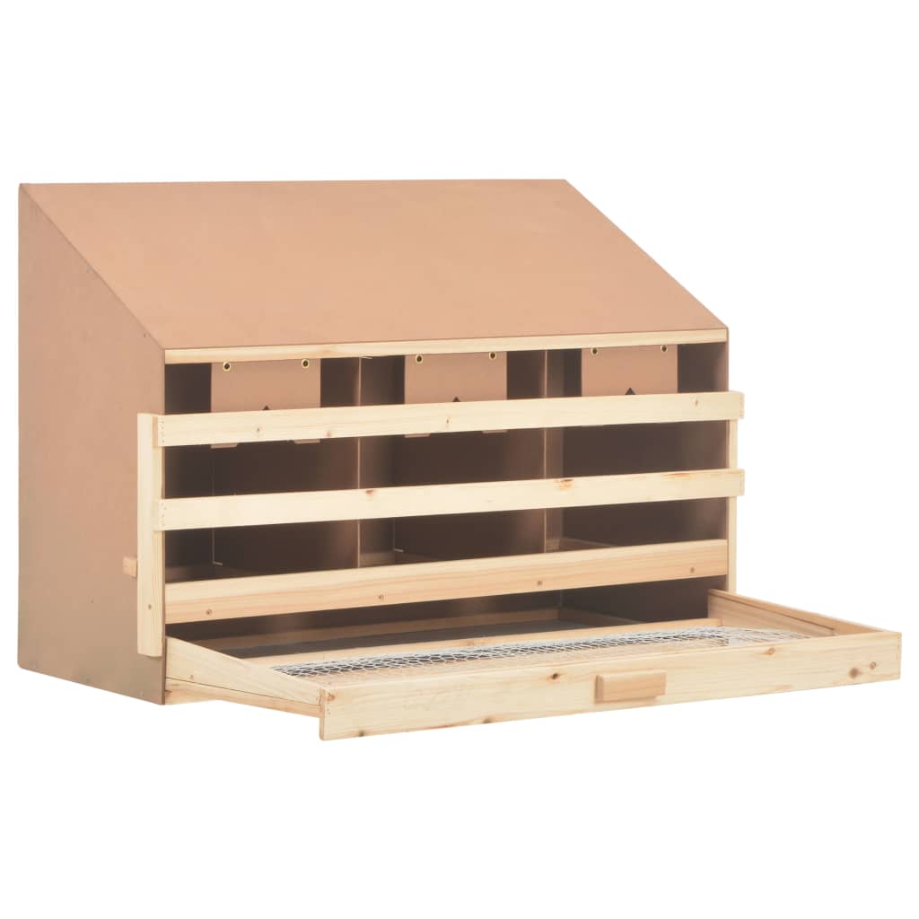 vidaXL Pondoir 3 compartiments 93x40x65 cm Pinède solide