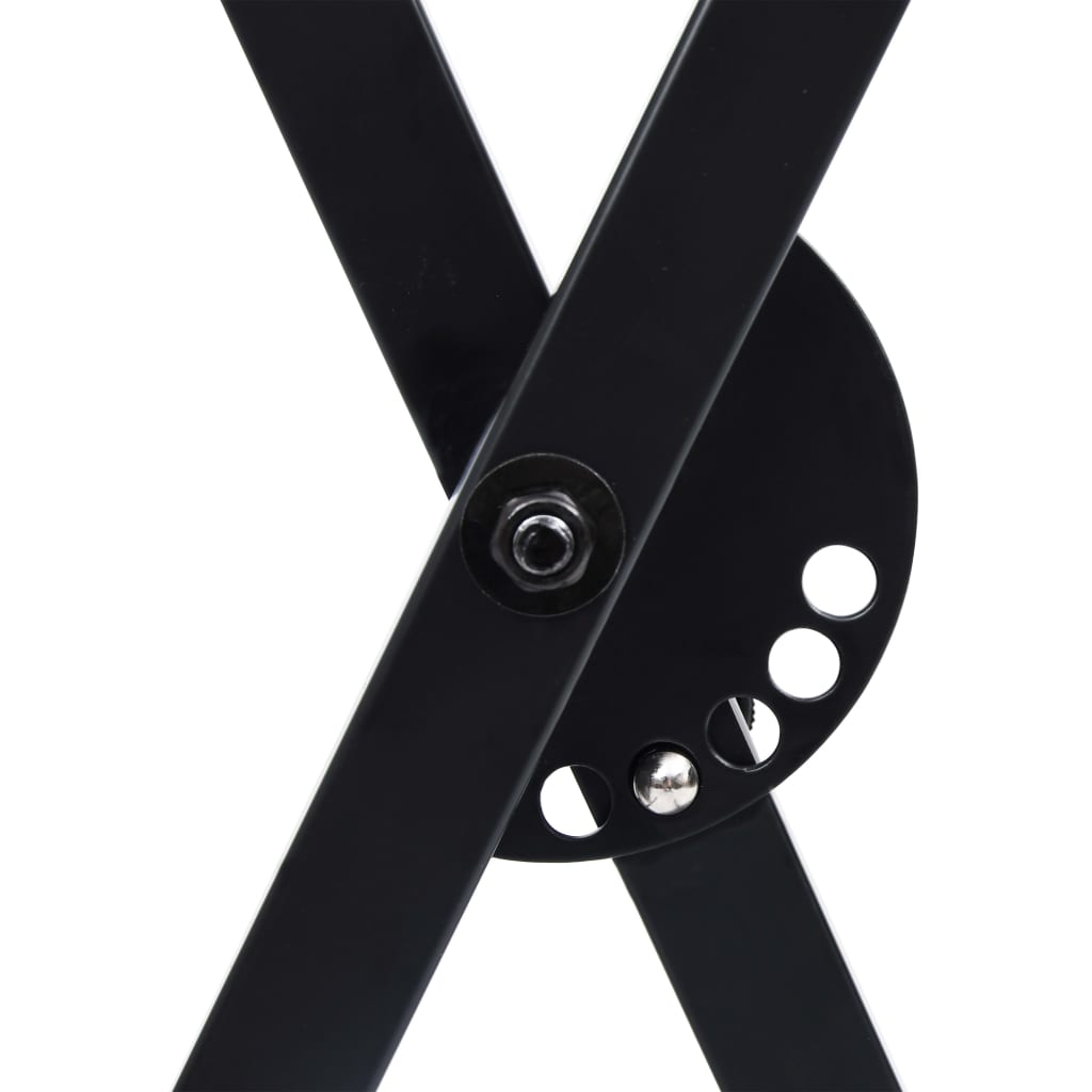 vidaXL Ensemble de support de clavier et de tabouret Noir
