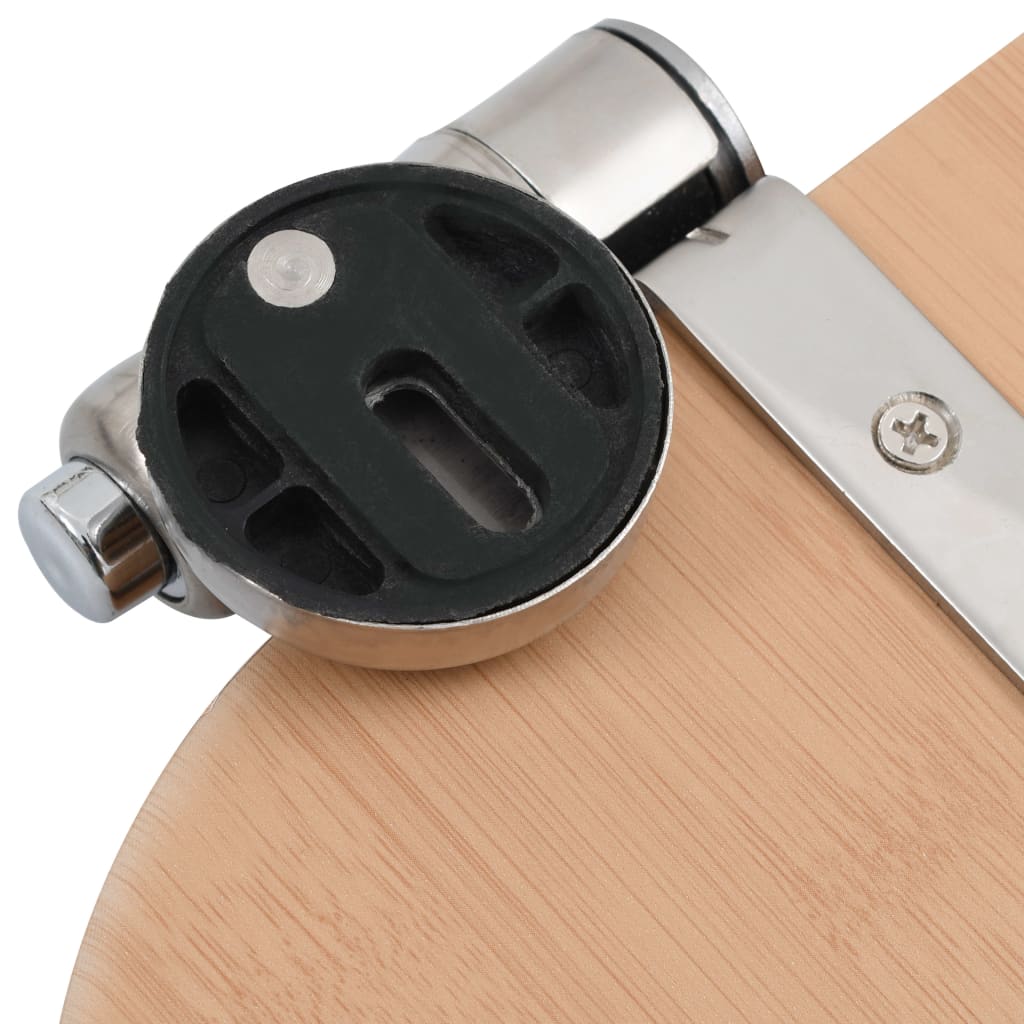 vidaXL Siège de toilette MDF Couvercle à fermeture en douceur Bambou