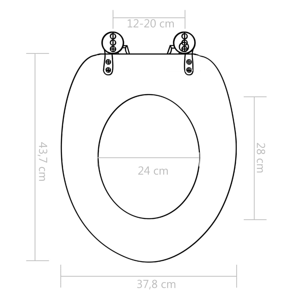 vidaXL Siège de toilette MDF Couvercle à fermeture en douceur Bambou