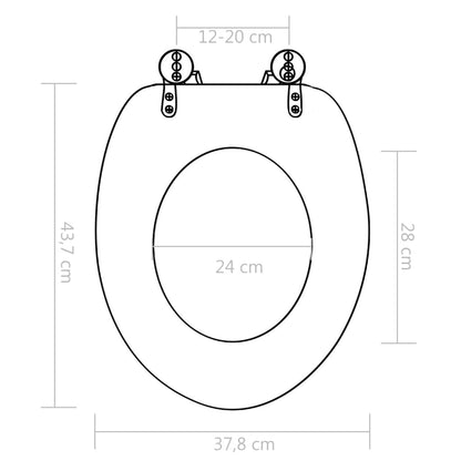 vidaXL Siège de toilette MDF Couvercle à fermeture en douceur Bambou
