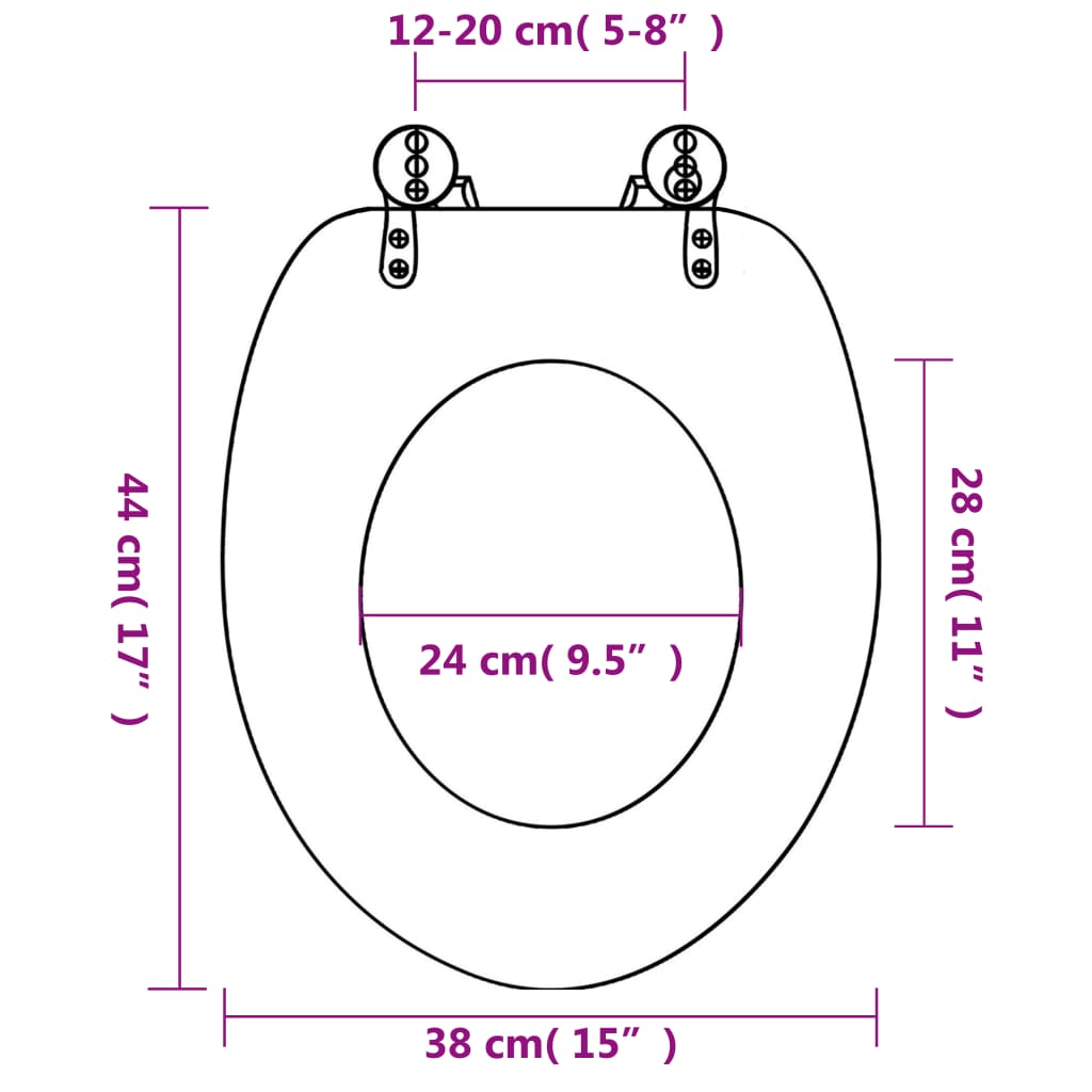 vidaXL Siège WC MDF Couvercle à fermeture en douceur Étoile de mer